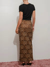 Fran Leopard Maxi Skirt in Brown