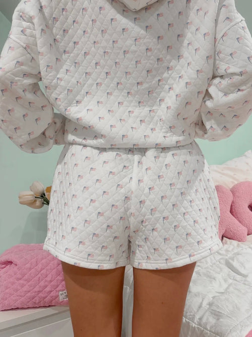 All American Quilted Short in White