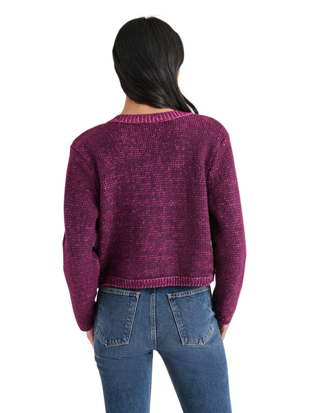 Emelia Sweater Jacket in Aubergine