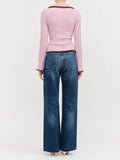 A Touch Of Trim Sweater in Mauve