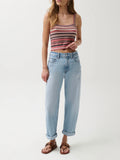Donny Rolled Hem Boyfriend Jean in Old Blues
