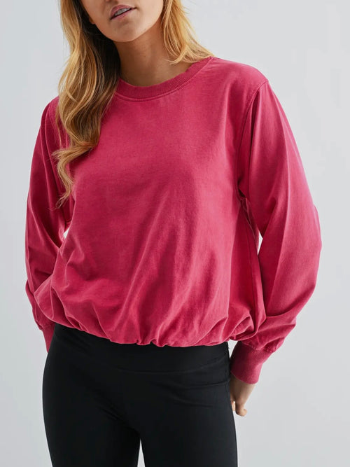 Cozy In The Clouds Sweatshirt in Hot Pink