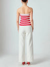 Hey Sailor Stripe Tube Top in Red