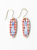 Danielle Ceramic Earring in Plaid Fish