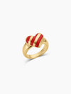 Campbell Enamel Heart Ring in Red