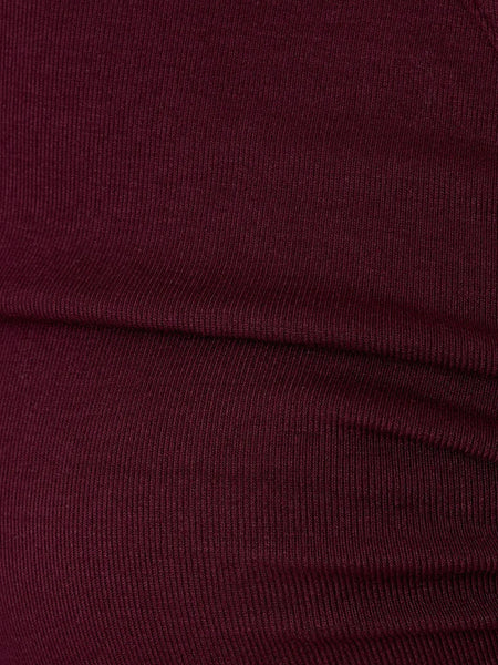 Cinched & Serious Top in Maroon