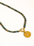 Islay Bobo Natural Stone Necklace in Green