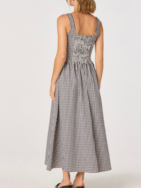 Temperance Dress in Black Gingham