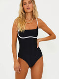 Faith One Piece Swimsuit in Black & White