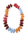 Delray Chunky Beaded Necklace in Maroon & Orange Mix