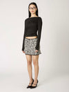 Brianna Skirt in Black & White Zebra