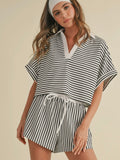 Step Into Stripes Set in White
