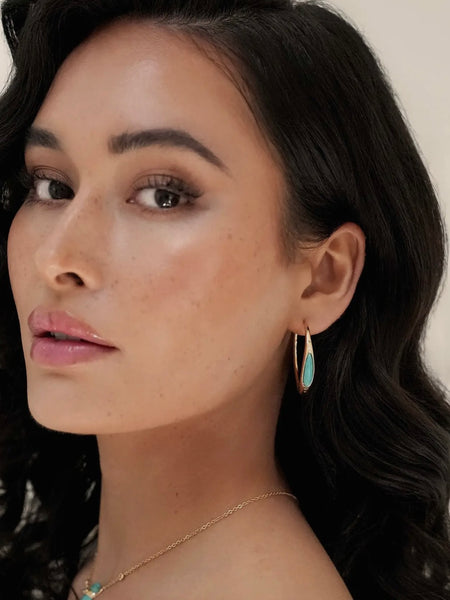 Turquoise Solstice Hoops