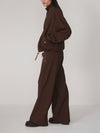 Layne Wide Leg 29.5 in Dark Cocoa Mini Check