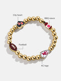 Kansas City Chiefs NFL Beaded Charm Bracelet