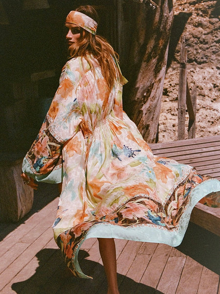 Painters Garden Gown in Seafood