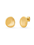 Hammered Button Earrings