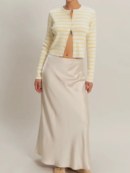 She's Cute Midi Skirt in Soft Pink