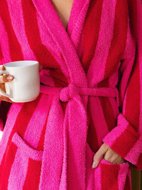 Prisca Robe in Crimson Pop Stripe