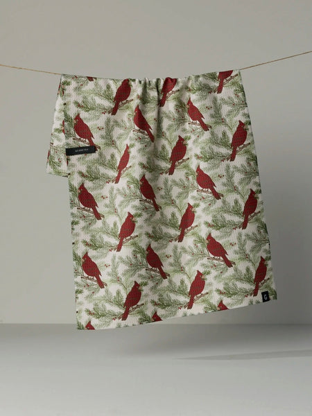 Winter Crimson Luxe Kitchen Towel