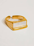 Sawyer Rectangle Shell Ring