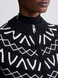 Alys Fairisle Knit Jacket in Black