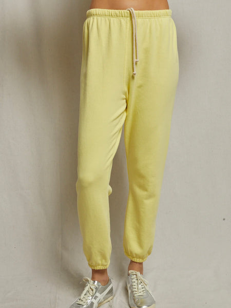 Johnny French Terry Easy Sweatpants in Lemonade