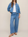 The Sidelines Denim Track Pant in Dreamstate