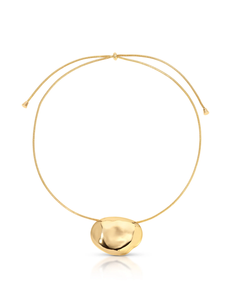 Molten Metal Pendant Necklace in Gold
