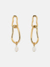 Abstract Link Pearl Earrings