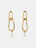 Abstract Link Pearl Earrings