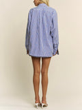 Angie Shirt in Blue & White