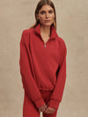 Sian Cropped Half Zip Midlayer in Lava Falls