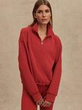 Sian Cropped Half Zip Midlayer in Lava Falls