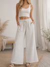 Spot The Dot Wide Leg Pants in White