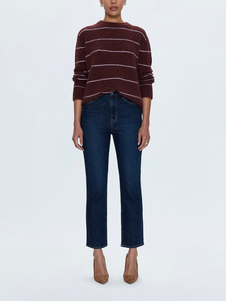 Bri High Rise Slim Straight Jean in Focus