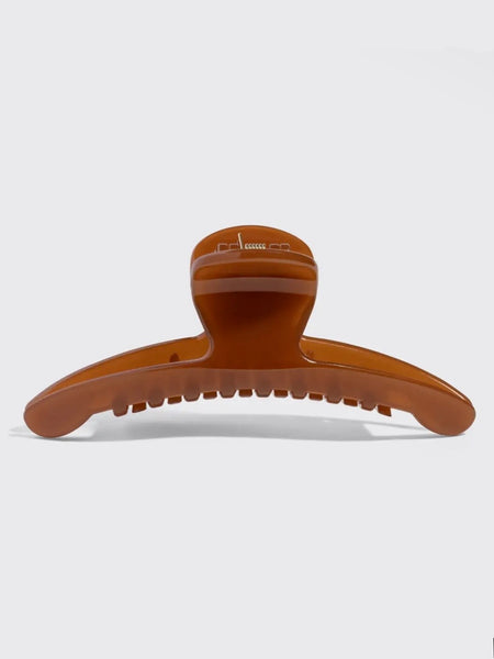 Recycled Plastic Large Arched Clip in Mocha