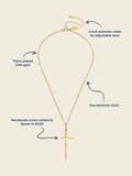 Dainty Tall Cross Necklace