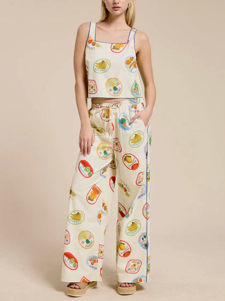 Zesty Summer Pants in Fruit Stickers