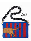 Elenor Striped Bead Dachshund Bag