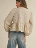 Tied & True Blouse in Beige