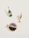 Champagne Caviar Brooch Pins Set