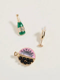 Champagne Caviar Brooch Pins Set