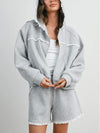 Connect The Dots Zip Up in Grey