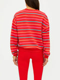 Devyn Oversized Sweatshirt in Strawberry Smoothie Stripe