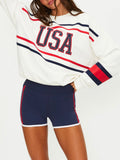 Devyn Oversized Sweatshirt in Firework Colorblock