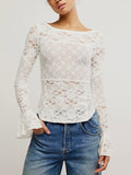 Lace Layering Long Sleeve in Sugar Swizzle