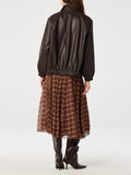 Fiori Skirt in Brown Plaid