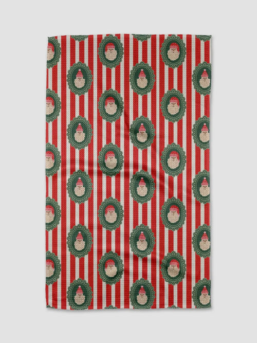 Striped Santa Tea Towel
