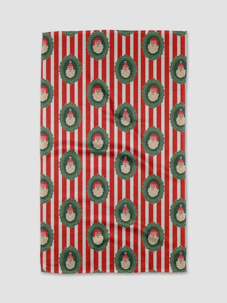 Striped Santa Tea Towel